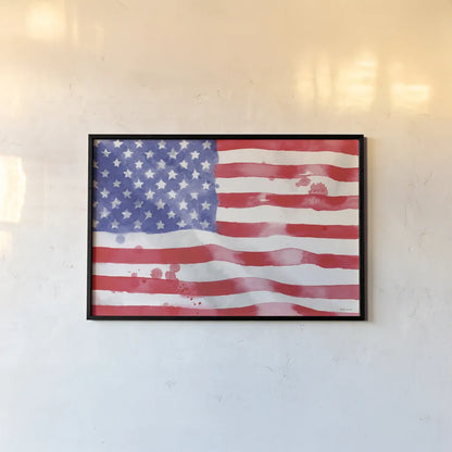 Americana Style I by Beth Grove. shown as a paper print in a black flame. Available as a archival giclee rolled canvas, fine art paper, or poster print. SKU 69480i.