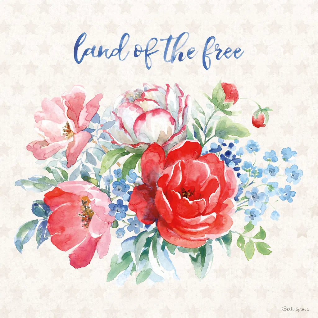 Americana Style II by Beth Grove. SKU 69481a. Archival Giclee Fine art print for wall decor.