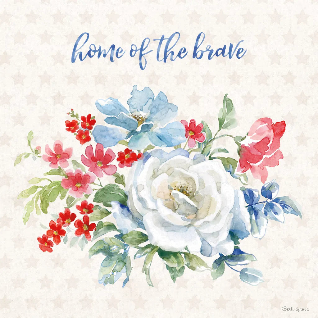 Americana Style III by Beth Grove. SKU 69482a. Archival Giclee Fine art print for wall decor.