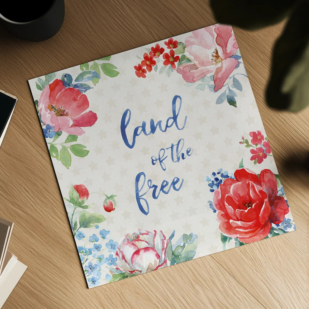 Americana Style IV by Beth Grove. Shown as a detailed flat fine art print, highlighting archival giclee quality. Available as an archival giclee rolled canvas, fine art paper, or poster print. SKU 69483a.