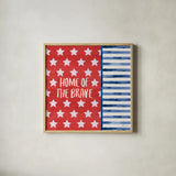 Americana Style VII by Beth Grove. Shown in a natural wood glass frame for a timeless modern aesthetic. Available as an archival giclee rolled canvas, fine art paper, or poster print. SKU 69486a.