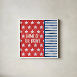 Americana Style VII by Beth Grove. Shown in a crisp white glass frame for a clean and minimalist style. Available as an archival giclee rolled canvas, fine art paper, or poster print. SKU 69486a.