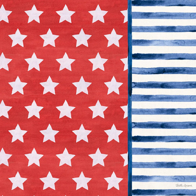 Americana Style VII No Words by Beth Grove. SKU 70414a. Archival Giclee Fine art print for wall decor.
