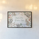 Aussie Love I by Beth Grove. shown as a paper print in a black flame. Available as a archival giclee rolled canvas, fine art paper, or poster print. SKU 62828i.