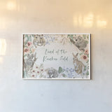 Aussie Love I by Beth Grove. shown as a paper print in a white frame. Available as a archival giclee rolled canvas, fine art paper, or poster print. SKU 62828i.