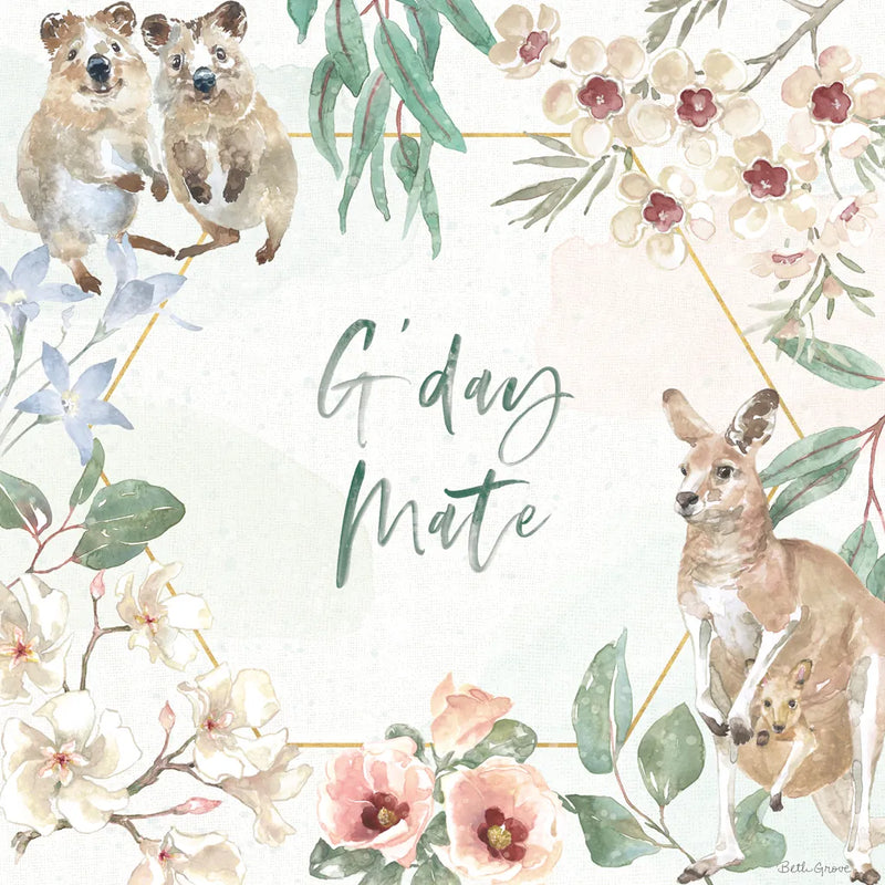Aussie Love III by Beth Grove. SKU 62830a. Archival Giclee Fine art print for wall decor.