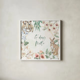 Aussie Love III by Beth Grove. Shown in a crisp white glass frame for a clean and minimalist style. Available as an archival giclee rolled canvas, fine art paper, or poster print. SKU 62830a.