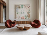 Aussie Love III by Beth Grove. Shown as extra-large giant wall art in a modern living room. Available as an archival giclee rolled canvas, fine art paper, or poster print. SKU 62830a.