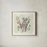 Aussie Love IV by Beth Grove. Shown in a natural wood glass frame for a timeless modern aesthetic. Available as an archival giclee rolled canvas, fine art paper, or poster print. SKU 62831a.