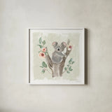 Aussie Love IV by Beth Grove. Shown in a crisp white glass frame for a clean and minimalist style. Available as an archival giclee rolled canvas, fine art paper, or poster print. SKU 62831a.