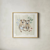 Aussie Love VI by Beth Grove. Shown in a natural wood glass frame for a timeless modern aesthetic. Available as an archival giclee rolled canvas, fine art paper, or poster print. SKU 62833a.