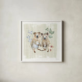 Aussie Love VI by Beth Grove. Shown in a crisp white glass frame for a clean and minimalist style. Available as an archival giclee rolled canvas, fine art paper, or poster print. SKU 62833a.