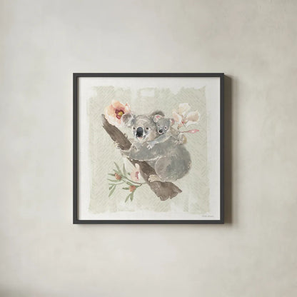 Aussie Love VII by Beth Grove. Shown in a sleek black glass frame for a contemporary gallery look. Available as an archival giclee rolled canvas, fine art paper, or poster print. SKU 62834a.