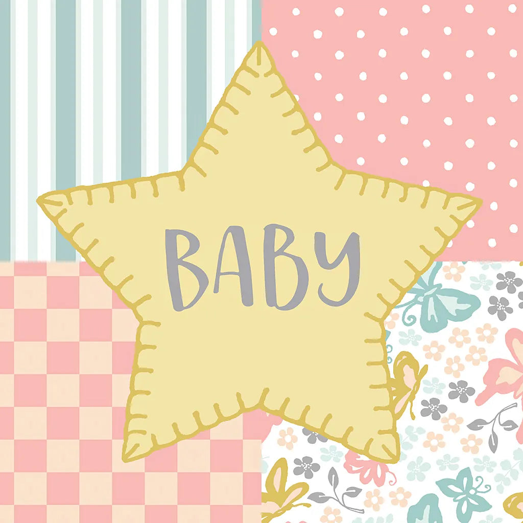 Baby Quilt IV Baby Yellow by Beth Grove. SKU 32243a. Archival Giclee Fine art print for wall decor.