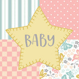 Baby Quilt IV Baby Yellow by Beth Grove. SKU 32243a. Archival Giclee Fine art print for wall decor.