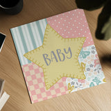Baby Quilt IV Baby Yellow by Beth Grove. Shown as a detailed flat fine art print, highlighting archival giclee quality. Available as an archival giclee rolled canvas, fine art paper, or poster print. SKU 32243a.