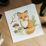Baby Woodland I by Beth Grove. Shown as a detailed flat fine art print, highlighting archival giclee quality. Available as an archival giclee rolled canvas, fine art paper, or poster print. SKU 27730a.