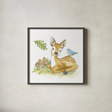 Baby Woodland III by Beth Grove. Shown in a sleek black glass frame for a contemporary gallery look. Available as an archival giclee rolled canvas, fine art paper, or poster print. SKU 27732a.