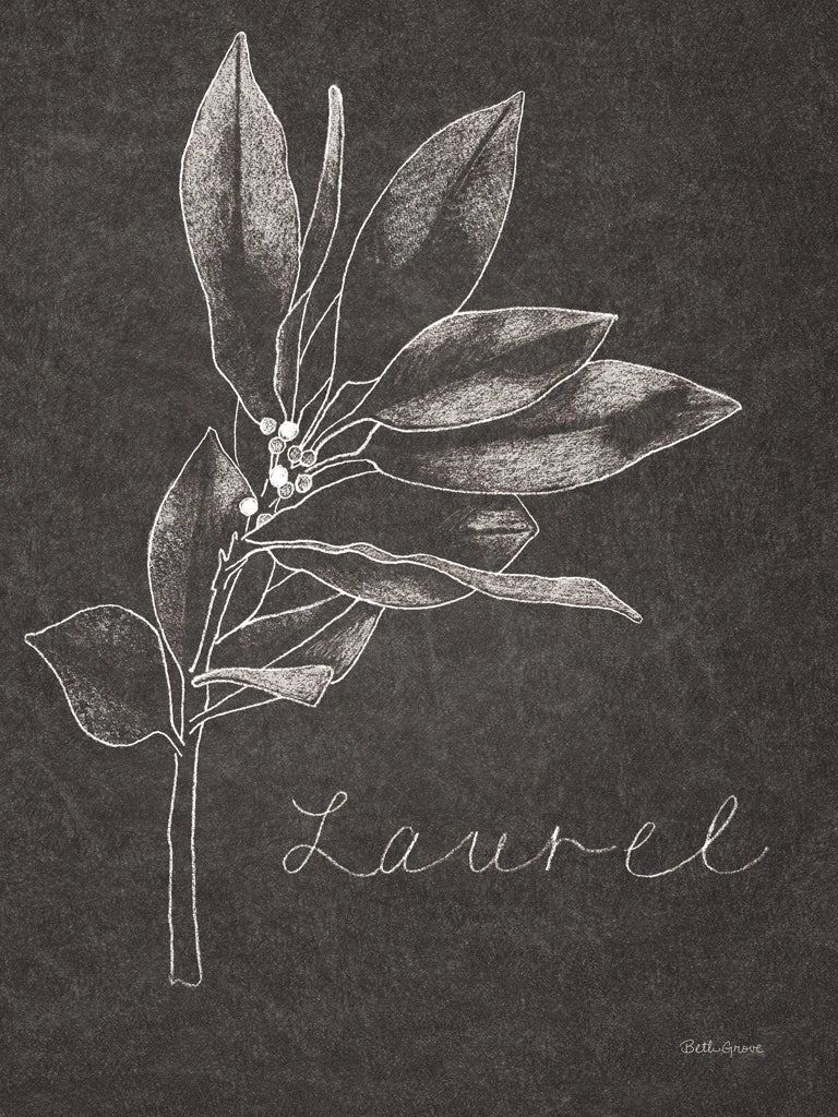Black and White Chalkboard Christmas I by Beth Grove