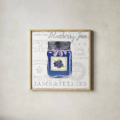 Canning Kitchen II by Beth Grove. Shown in a natural wood glass frame for a timeless modern aesthetic. Available as an archival giclee rolled canvas, fine art paper, or poster print. SKU 32187a.