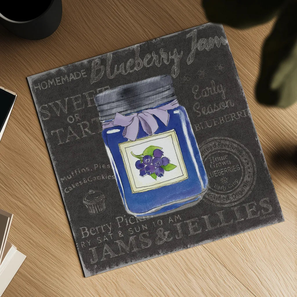 Canning Kitchen II black by Beth Grove. Shown as a detailed flat fine art print, highlighting archival giclee quality. Available as an archival giclee rolled canvas, fine art paper, or poster print. SKU 32191a.