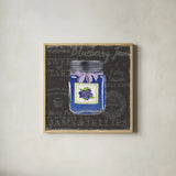 Canning Kitchen II black by Beth Grove. Shown in a natural wood glass frame for a timeless modern aesthetic. Available as an archival giclee rolled canvas, fine art paper, or poster print. SKU 32191a.