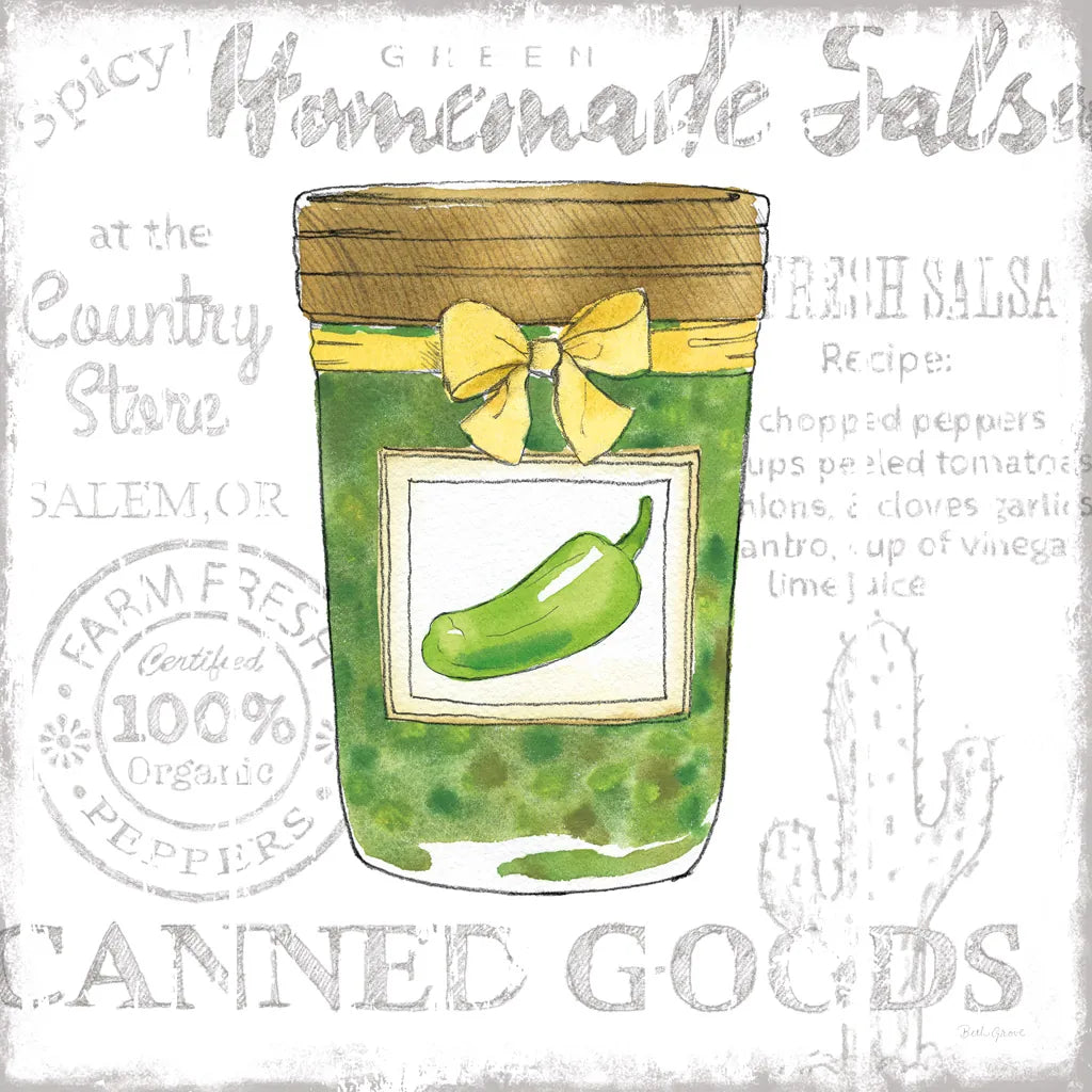 Canning Kitchen III by Beth Grove. SKU 32188a. Archival Giclee Fine art print for wall decor.