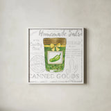 Canning Kitchen III by Beth Grove. Shown in a crisp white glass frame for a clean and minimalist style. Available as an archival giclee rolled canvas, fine art paper, or poster print. SKU 32188a.