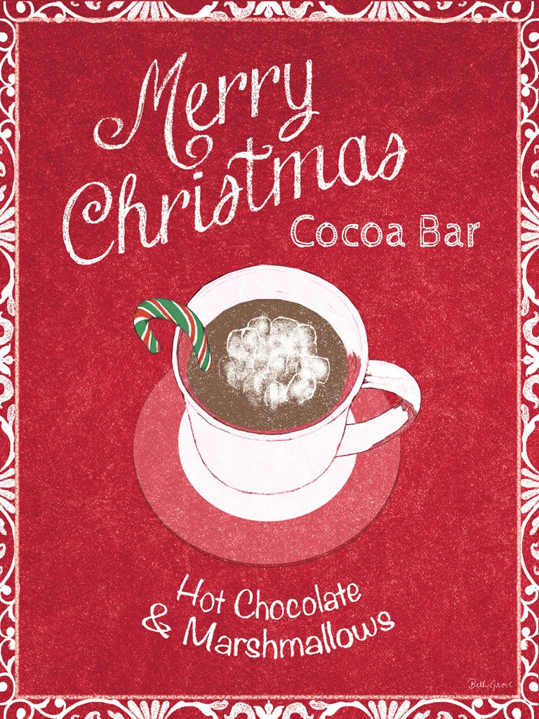 Chalkboard Christmas IV Brown Cocoa by Beth Grove