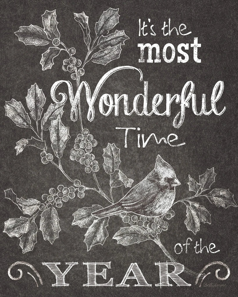 Chalkboard Christmas Sayings III by Beth Grove