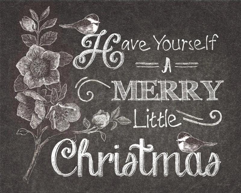 Chalkboard Christmas Sayings V by Beth Grove