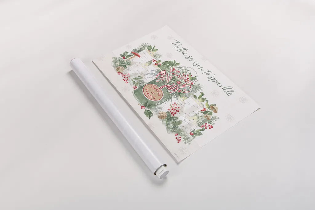 Christmas Charm I by Beth Grove. shown as a rolled paper print. Available as archival giclee rolled canvas, fine art paper, or poster print. SKU 83451i.