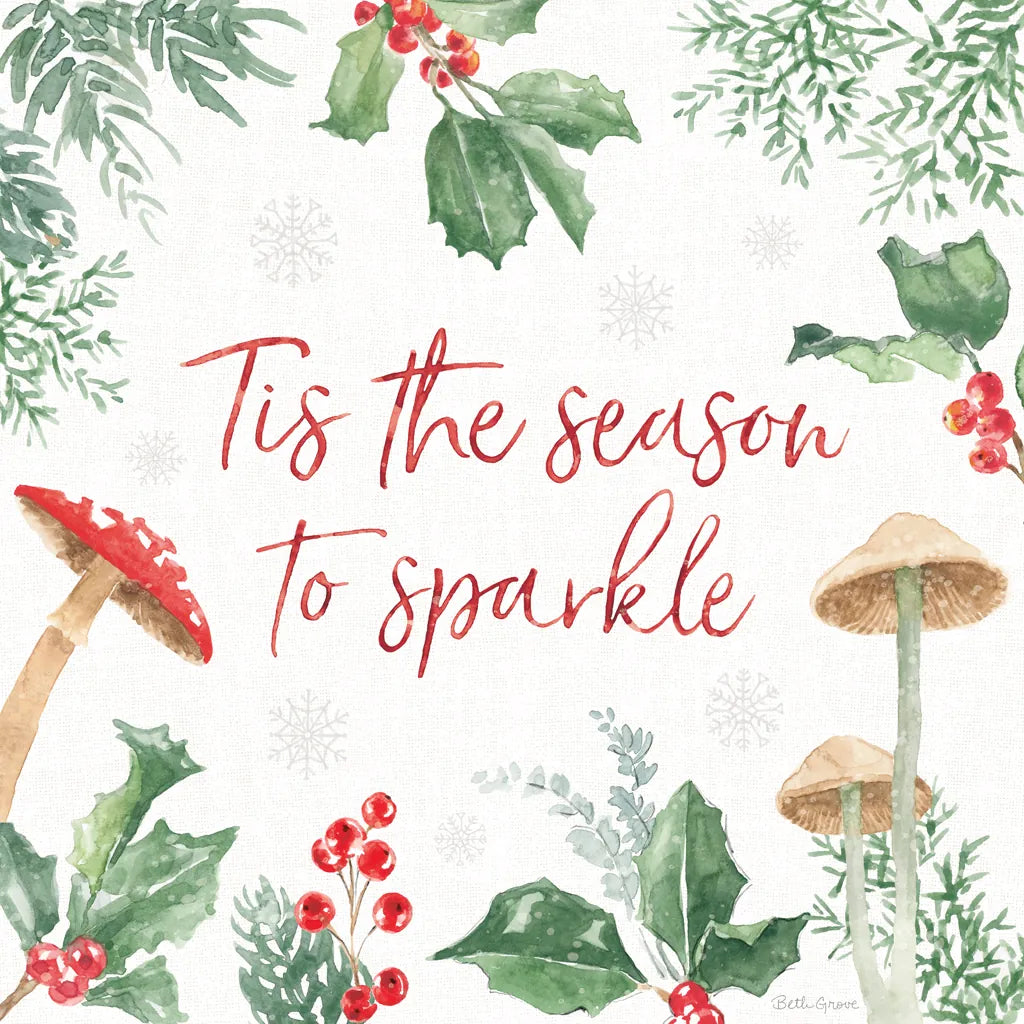 Christmas Charm IX by Beth Grove. SKU 83459a. Archival Giclee Fine art print for wall decor.