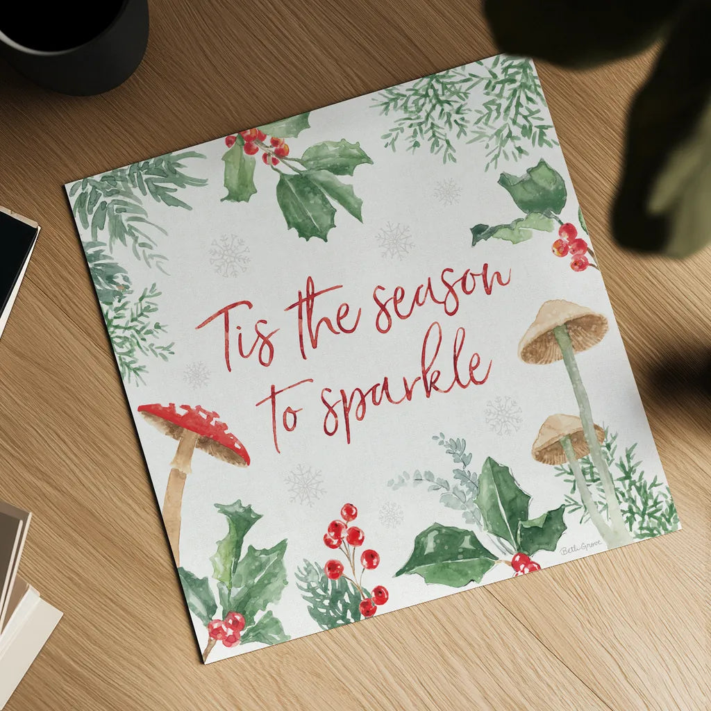 Christmas Charm IX by Beth Grove. Shown as a detailed flat fine art print, highlighting archival giclee quality. Available as an archival giclee rolled canvas, fine art paper, or poster print. SKU 83459a.