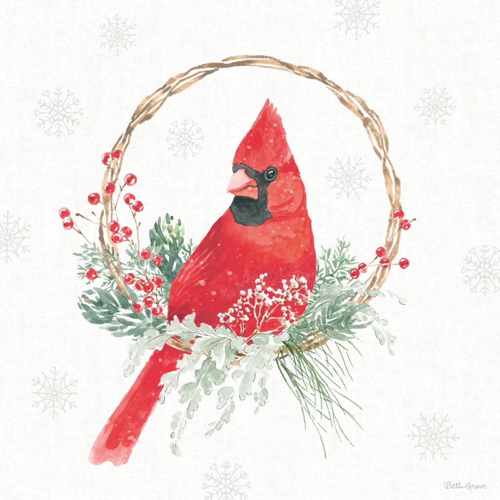 Christmas Charm VI by Beth Grove. SKU 83456a. Archival Giclee Fine art print for wall decor.