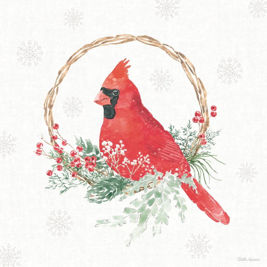 Christmas Charm VII by Beth Grove. SKU 83457a. Archival Giclee Fine art print for wall decor.