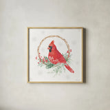 Christmas Charm VII by Beth Grove. Shown in a natural wood glass frame for a timeless modern aesthetic. Available as an archival giclee rolled canvas, fine art paper, or poster print. SKU 83457a.