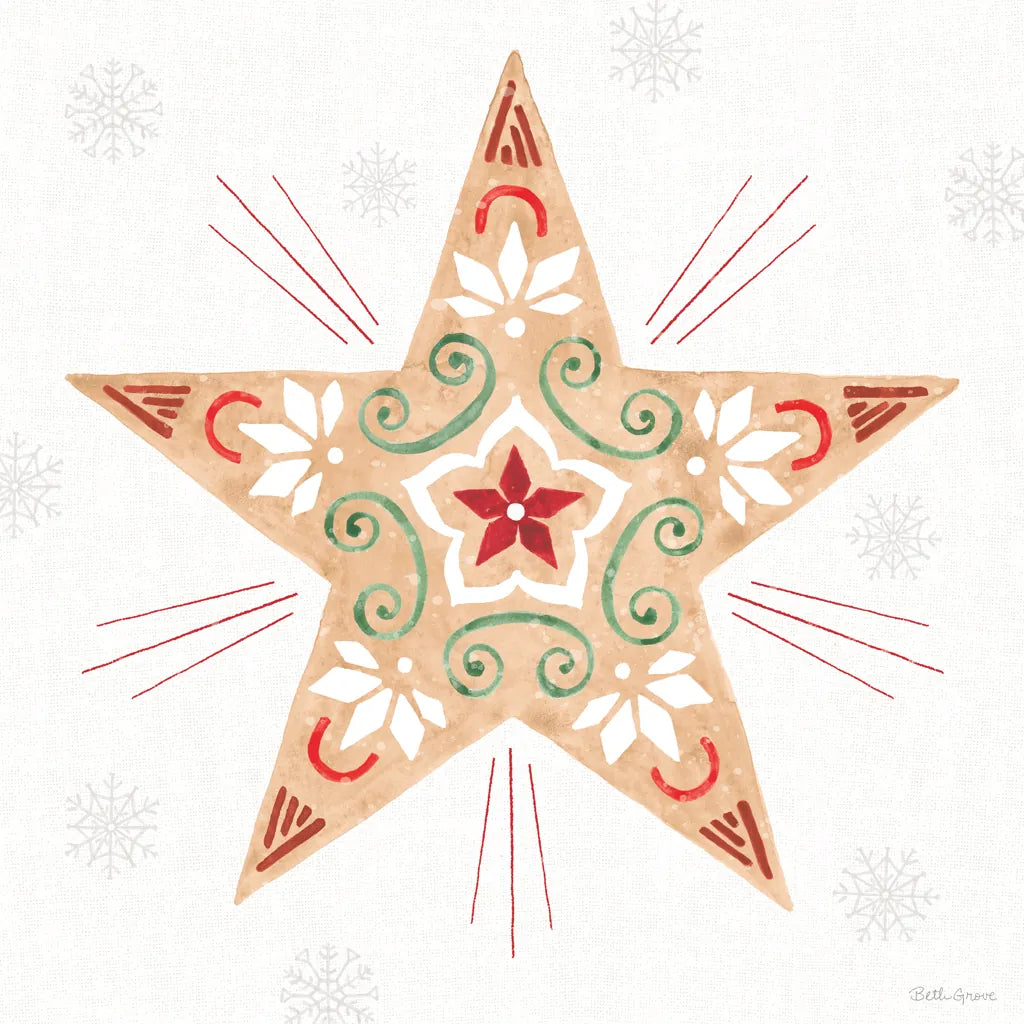 Christmas Charm X by Beth Grove. SKU 83460a. Archival Giclee Fine art print for wall decor.