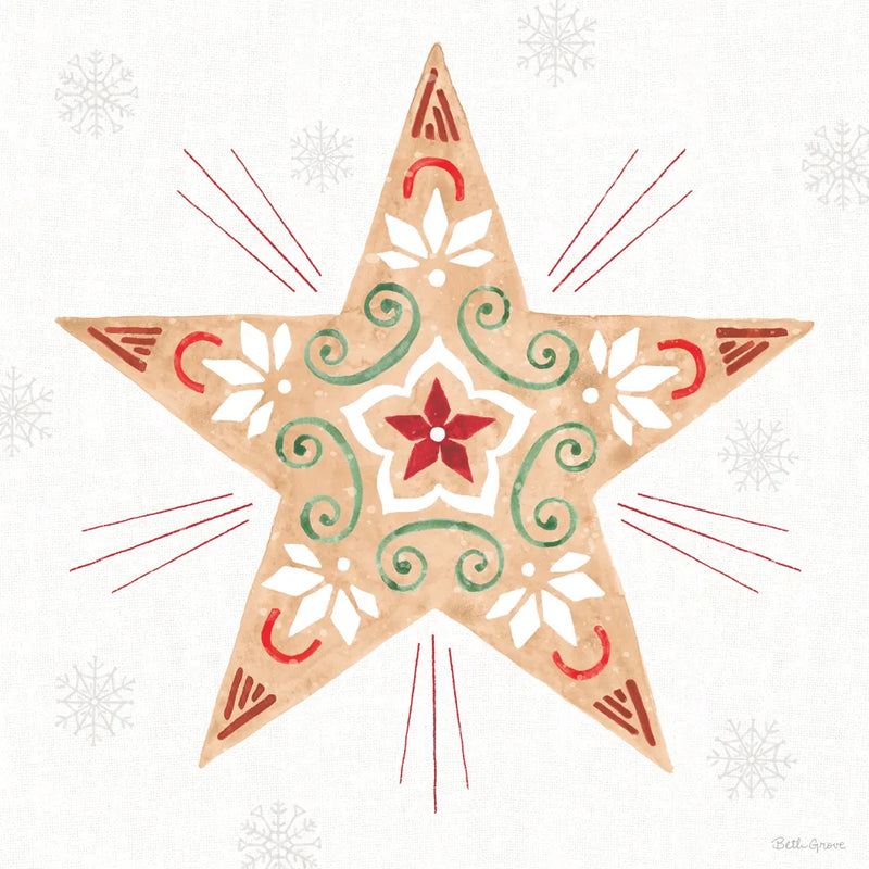Christmas Charm X by Beth Grove. SKU 83460a. Archival Giclee Fine art print for wall decor.
