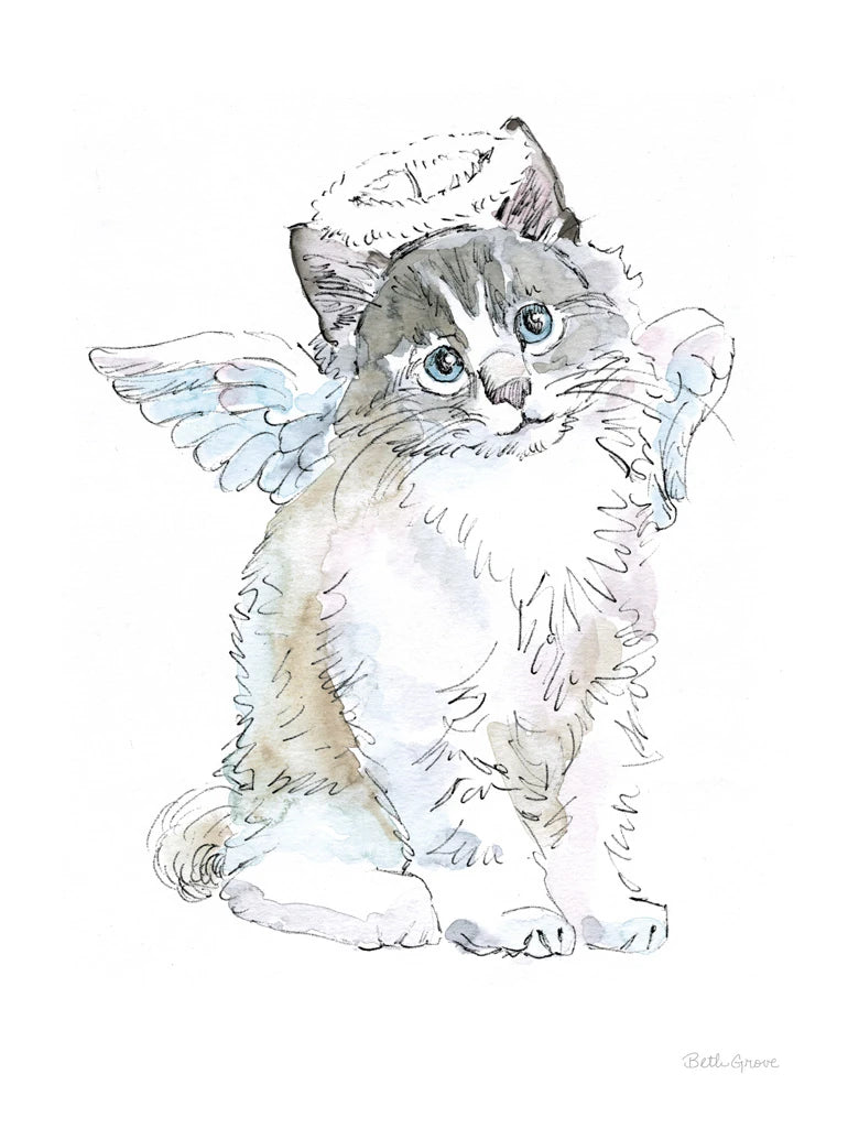 Christmas Kitties I by Beth Grove