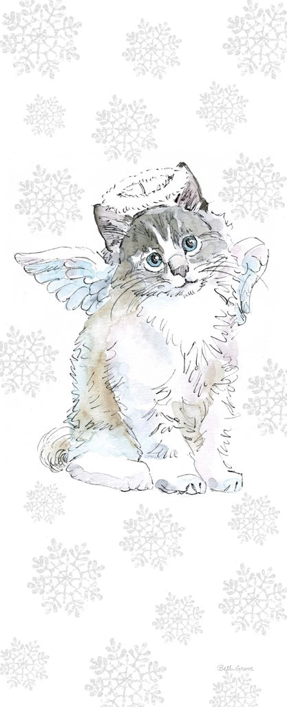 Christmas Kitties I Snowflakes by Beth Grove