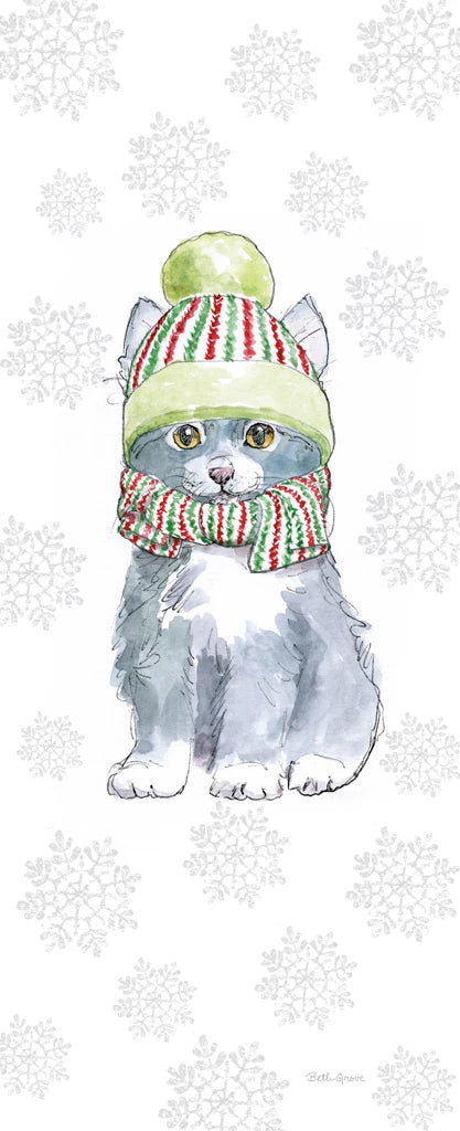 Christmas Kitties II Snowflakes by Beth Grove