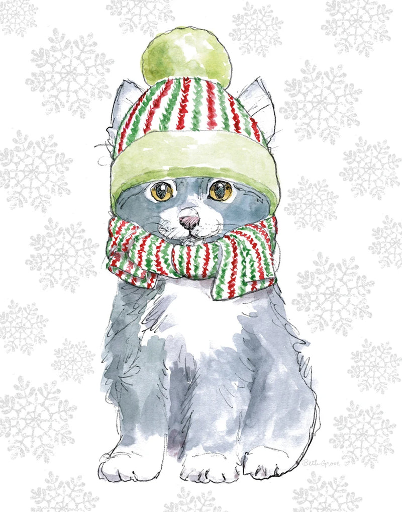 Christmas Kitties II Snowflakes v2 by Beth Grove