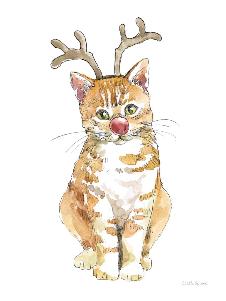 Christmas Kitties III by Beth Grove