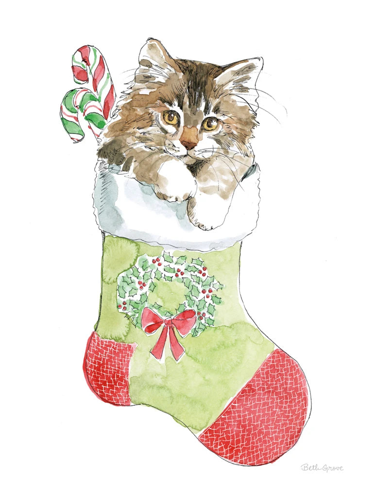 Christmas Kitties IV by Beth Grove