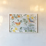 Citrus Wings I by Beth Grove. shown as a paper print in a white frame. Available as a archival giclee rolled canvas, fine art paper, or poster print. SKU 97254i.