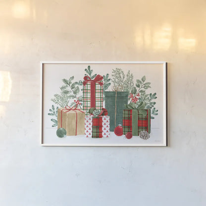 Classic Christmas I by Beth Grove. shown as a paper print in a white frame. Available as a archival giclee rolled canvas, fine art paper, or poster print. SKU 90796i.