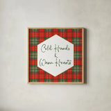 Classic Christmas VI by Beth Grove. Shown in a natural wood glass frame for a timeless modern aesthetic. Available as an archival giclee rolled canvas, fine art paper, or poster print. SKU 90801a.
