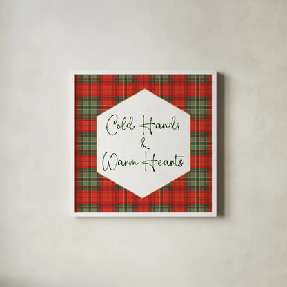 Classic Christmas VI by Beth Grove. Shown in a crisp white glass frame for a clean and minimalist style. Available as an archival giclee rolled canvas, fine art paper, or poster print. SKU 90801a.