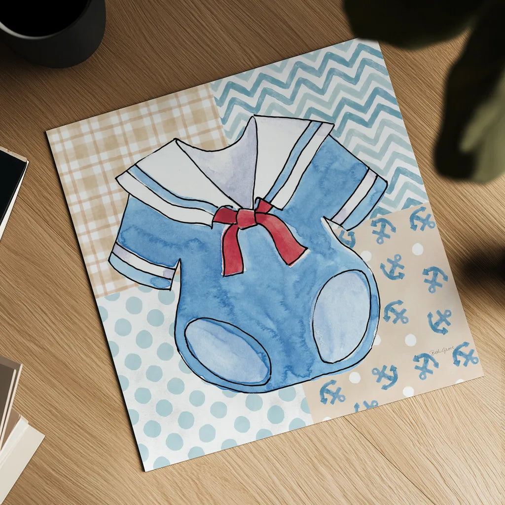 Coastal Baby II by Beth Grove. Shown as a detailed flat fine art print, highlighting archival giclee quality. Available as an archival giclee rolled canvas, fine art paper, or poster print. SKU 29310a.